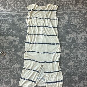 Wvn For You boho Maxi Dress Large white navy